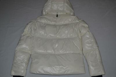 Pre-owned Mackage Authentic  Kent Lustrous Light Down Jacket Hood Cream Men Brand In Ivory