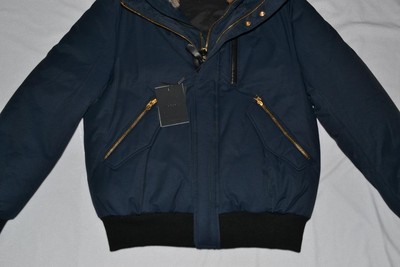 Pre-owned Mackage Authentic  Dixon Hip Length Down Navy Fur Hood Men Parka 44 ,46 , 48