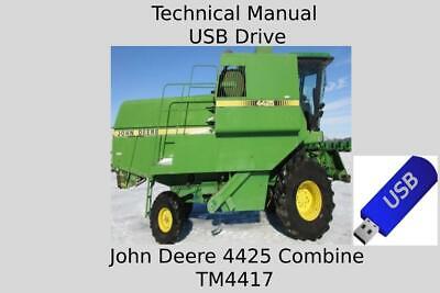 John Deere 4425 Combine Technical Manual TM4417 USB Drive