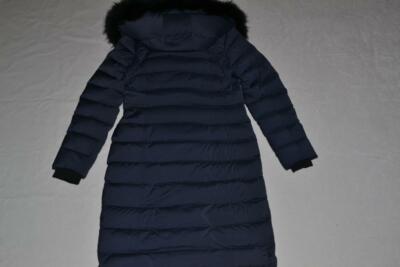 Pre-owned Rudsak Authentic  Womens Melodic Long Down Puffer Coat Fur Night Blue All Sizes