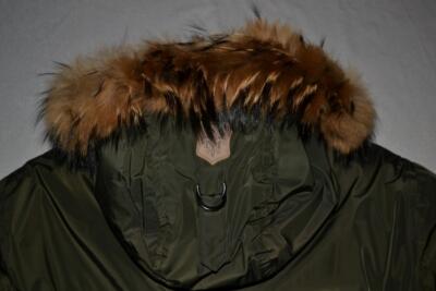 Pre-owned Mackage Authentic  Florian Army Down Bomber Fur Hood Men Jacket All Sizes In 44