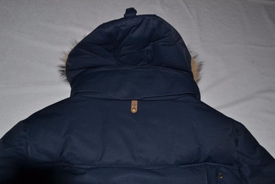 Pre-owned Mackage Authentic  Dixon Hip Length Down Navy Fur Hood Men Parka 44 ,46 , 48