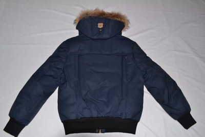 Pre-owned Mackage Authentic  Dixon Hip Length Down Navy Fur Hood Men Parka 44 ,46 , 48