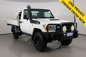 2016 Toyota Landcruiser LC70 VDJ79R MY17 Workmate (4x4) White 5 Speed Manual Cab Chassis Bentley Canning Area Preview