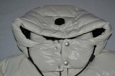 Pre-owned Mackage Authentic  Kent Lustrous Light Down Jacket Hood Cream Men Brand In Ivory