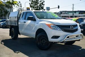 2013 Mazda BT-50 UP0YF1 XT Freestyle 4x2 Hi-Rider White 6 Speed Manual Cab Chassis Strathpine Pine Rivers Area Preview
