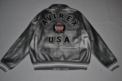 Pre-owned Avirex Authentic  Limited Edition Pewter Metallic Icon Jacket All Sizes