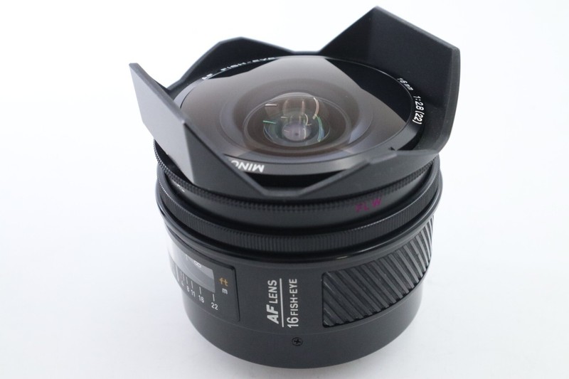 MINOLTA AF Fish-Eye 16mm F/2.8 22 AF Lens from Japan (f03187
