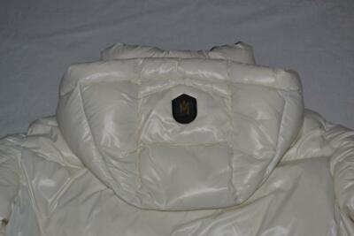 Pre-owned Mackage Authentic  Kent Lustrous Light Down Jacket Hood Cream Men Brand In Ivory