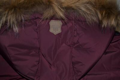 Pre-owned Mackage Authentic  Diego Bordeaux Down Bomber Fur Hood Men Jacket All Sizes In 44