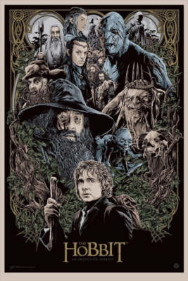 The Hobbit Poster Art Screen Print by Mondo Artist Ken Taylor 24x36 LE of 325