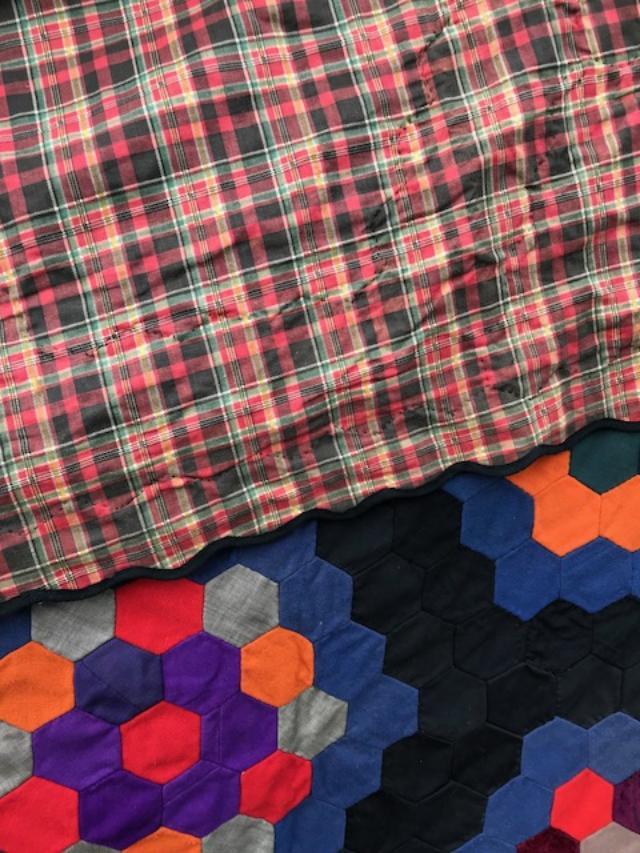 FLOWER GARDEN QUILT   1870's CHESTER COUNTY, PA     85