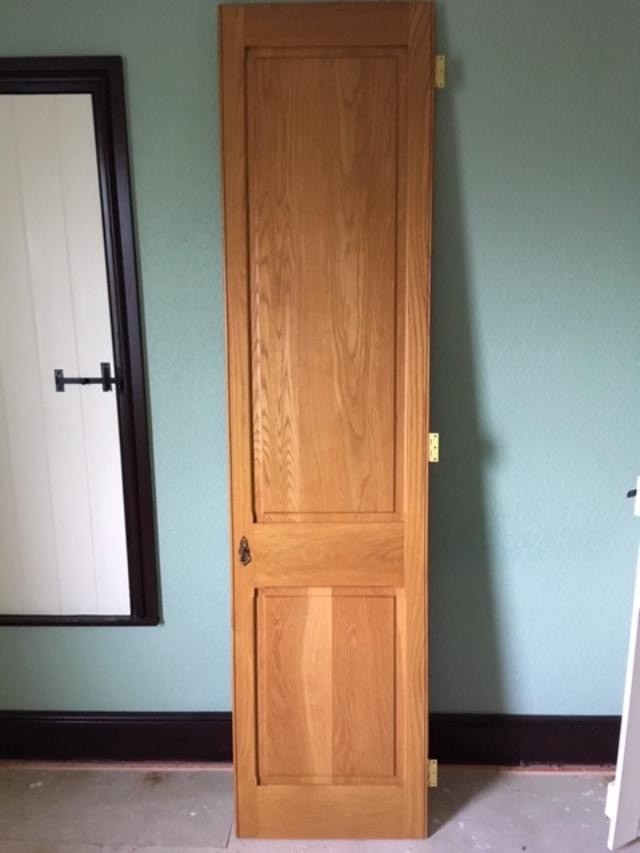 3x sets of 2 solid oak wardrobe doors dimensions below in Belper