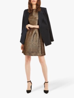 Oasis Gold A-line BNWT Party Dress UK16 PP