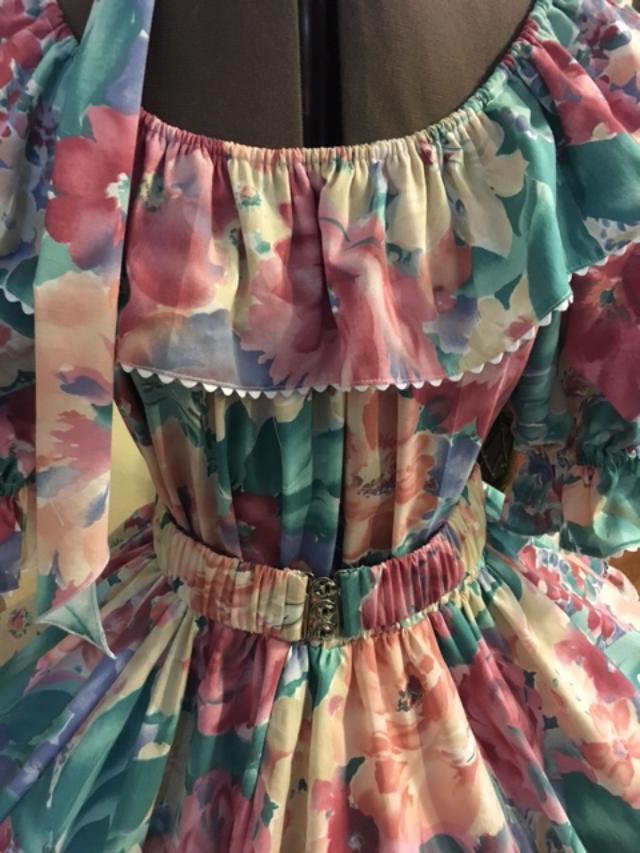 Square Dance Outfit, Floral, Size Large, 21