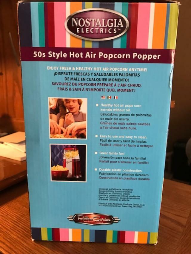 Nostalgia Electrics Retro Series Mini Hot Air Popcorn Popper RHP310  Sealed New