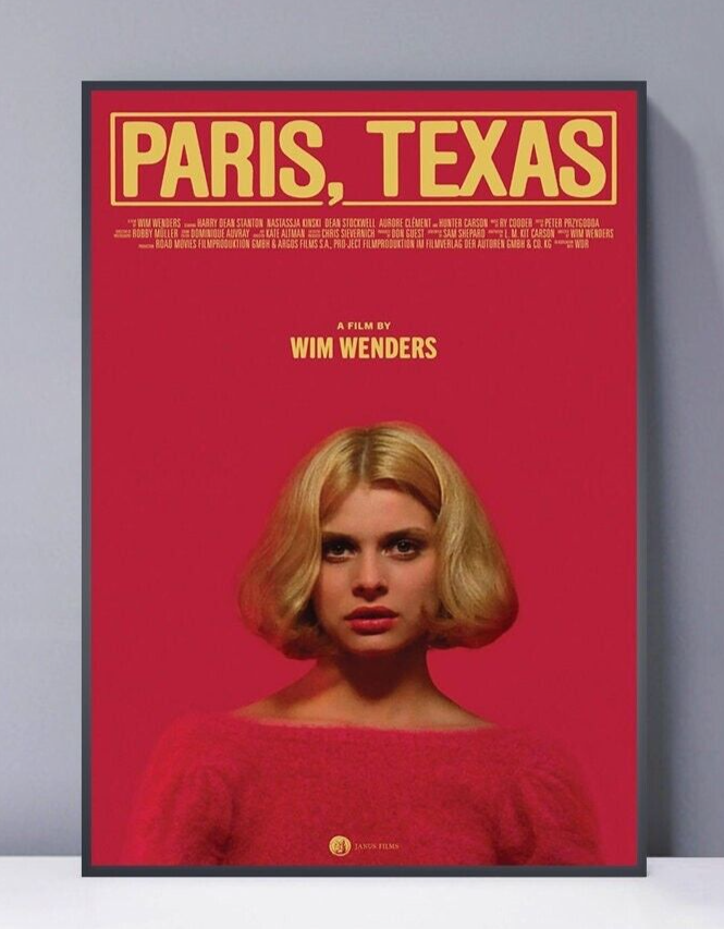 PARIS TEXAS Classic Movie Poster, Movie Poster, Living Room 