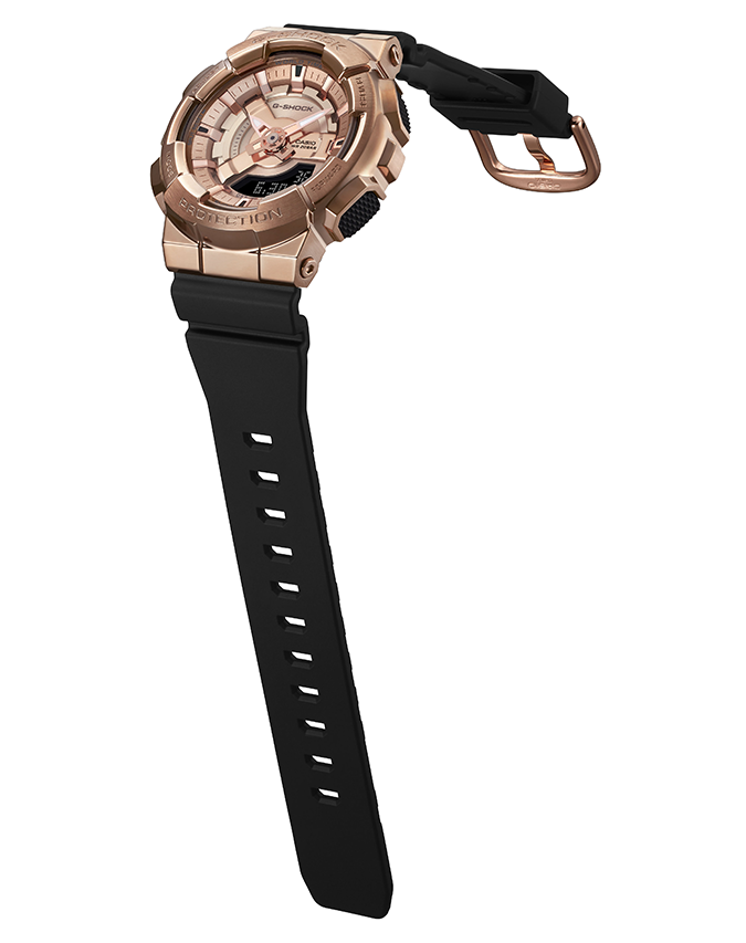 Pre-owned Casio G-shock Woman Resin Band Wrist Watch Gm-s110pg-1adr