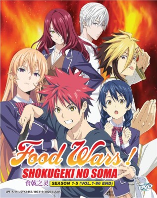 DVD Anime Food Wars! Shokugeki No Soma Season 1+2+3+4+5 (1-86 End) ENG Dub/Sub*