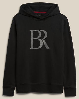 Men Banana Republic Long Sleeves Graphic Logo Pullover Hoodie