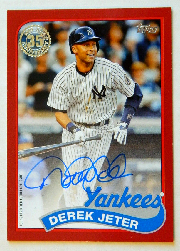 2024 Topps Series 1 35th Anniversary Derek Jeter Auto Red 19
