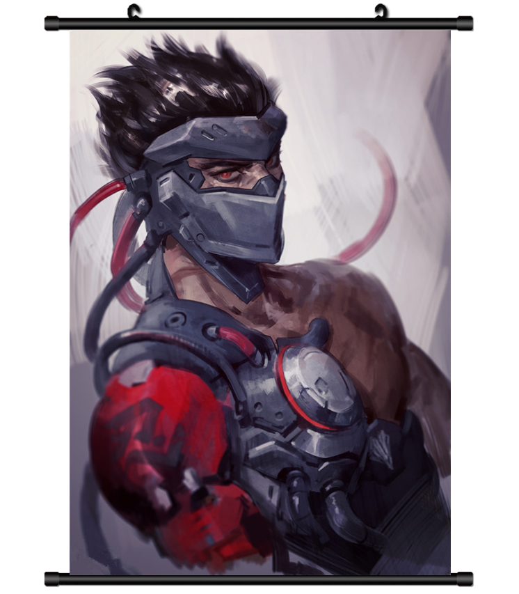 Hot Japan Anime Game Overwatch Genji Home Decor Poster Wall Scroll 40 60cm Ebay