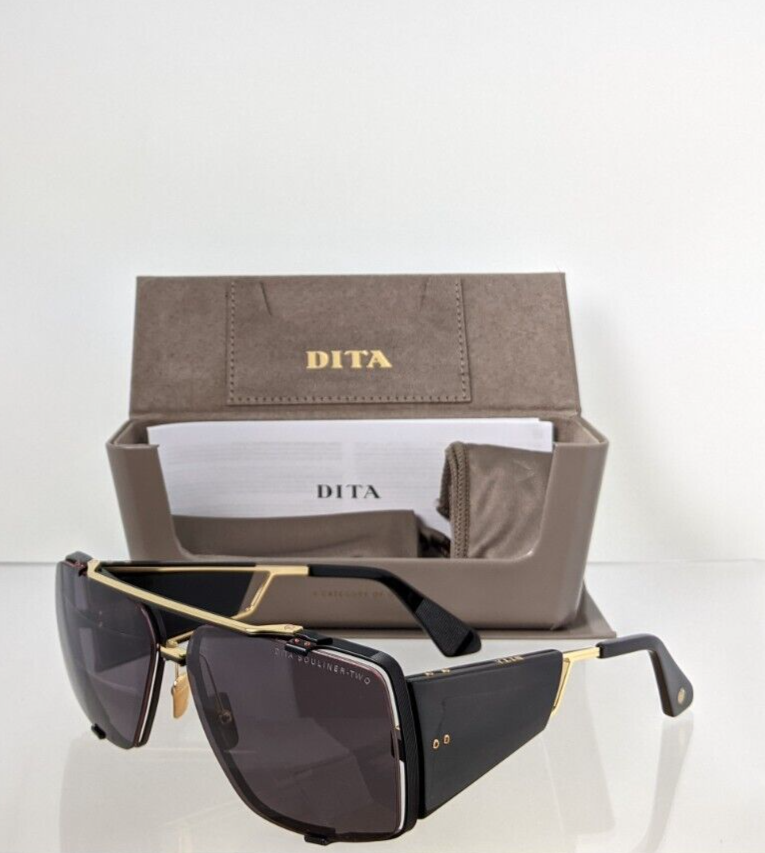Pre-owned Dita Authentic  Sunglasses Souliner - Two Dts 136-64-03 Black & Gold Frame In Gold & Black