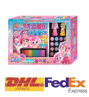 Catch! Teenieping Figure Stamp toy Coloring book Set Art Coloring Play Netflix