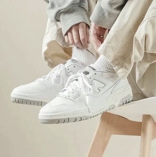 

New Balance 550 White Grey GSB550PB GS Размер 4,5–7 подходит для женщин 6–8,5 лет, Белый, New Balance 550