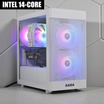 RTX 4060, Intel 10-Core, 32GB RAM, 240GB SSD + 2TB HD Gaming Computer Desktop PC