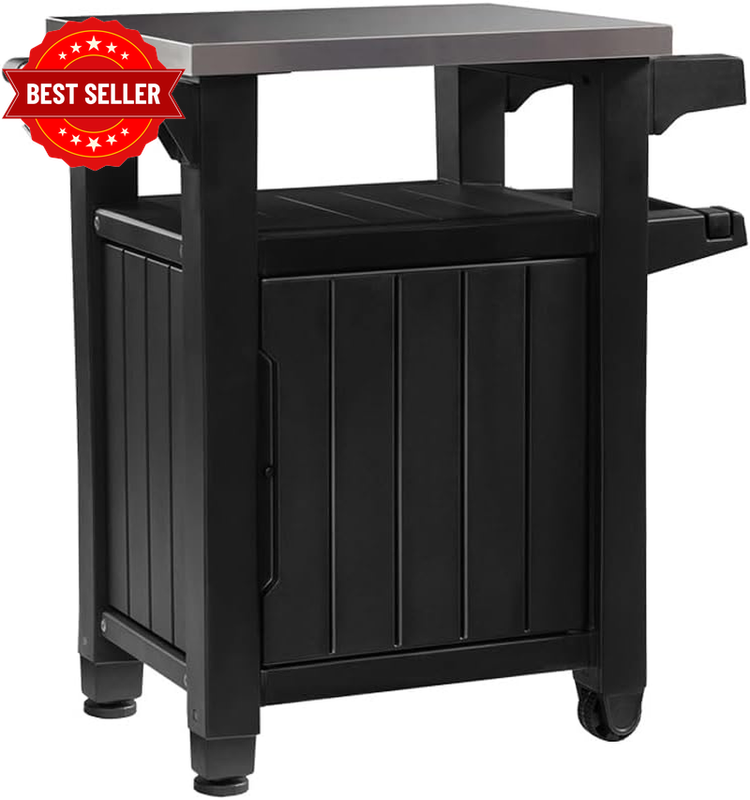 Unity Classic Outdoor Barbecue Prep Bench and Storage Unit