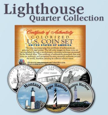Historic LIGHTHOUSE State Quarter 3-Coin Set #1