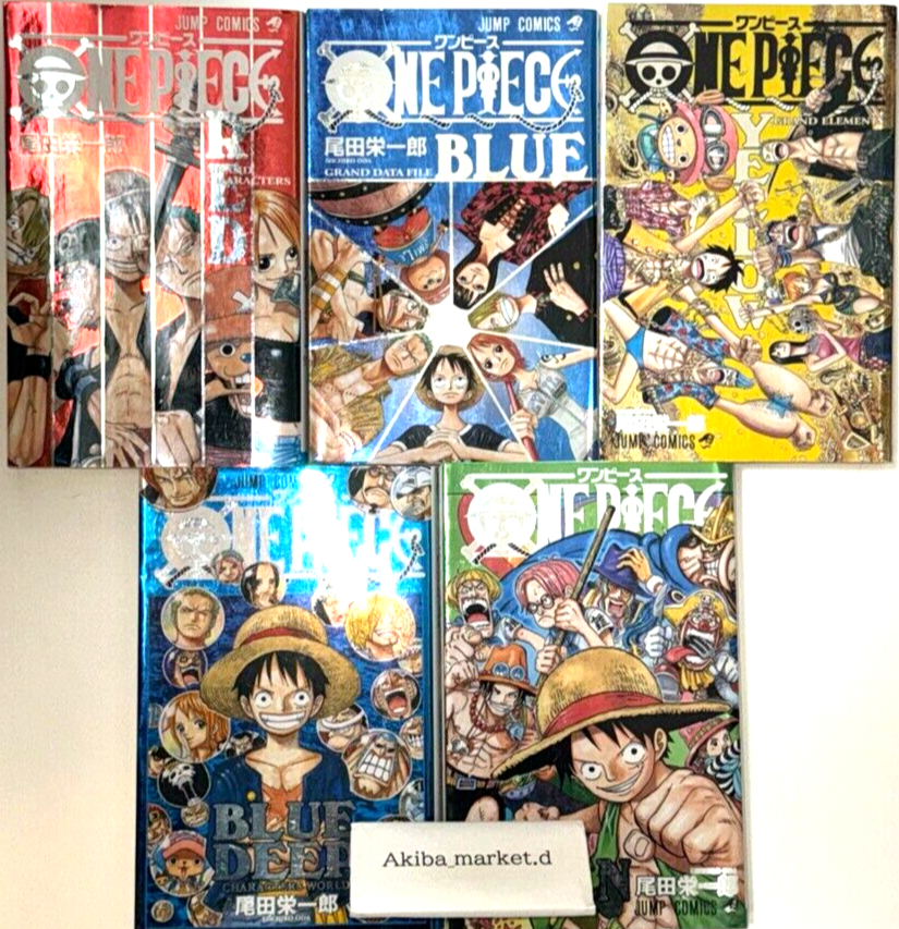 ONE PIECE Fan Book Vol.1-5 Complete Full Set Japanese Ver ONE PIECE Fan Book Vol.1-5 Complete Full Set Japanese Ver