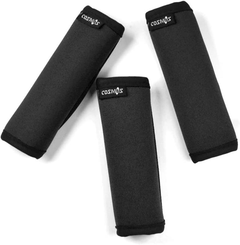3 Pack Comfort Neoprene Handle Wraps Grip for Travel Bag Luggage Suitcase Black