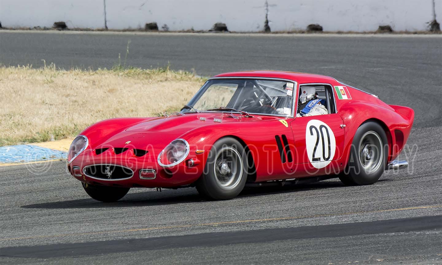 フェラーリGTO 1962 Ferrari 250 GTO Vintage Classic Race Car Photo CA-1286