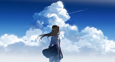 Anime Girls Clear Sky  Gaming Mat Desk 45804