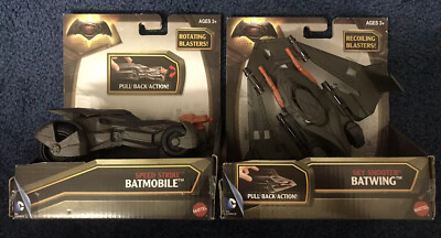 NEW Speed Strike BATMOBILE & Sky Shooter BATWING Lot of 2 Batman Vehicles!