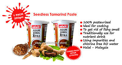 Tamarind Seedless Paste Natural 100% Adabi Malaysia Product 200g Combo 2 PACKS