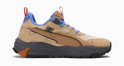 PUMA RS-Trck Explore Sneakers -- Light Sand / Tiger's Eye / Blue -- Men's 9 NEW