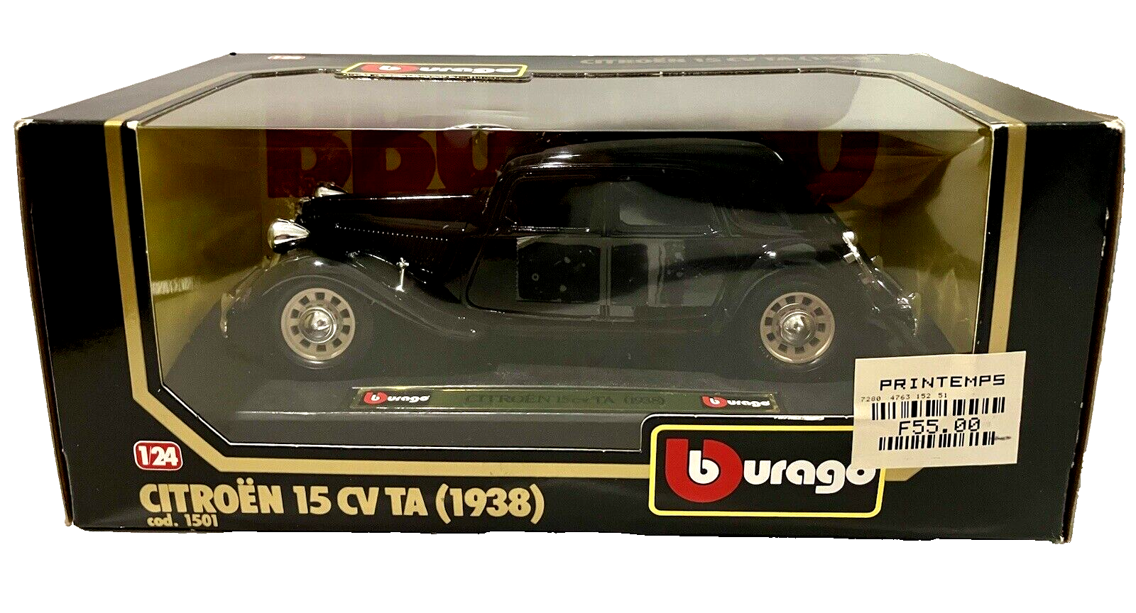 Bburago Citroën 15cv TA (1938) 1:24(黒) Bburago Citroën 15cv TA (1938) 1:24(黒) BbURAGO 1/24 CITROEN