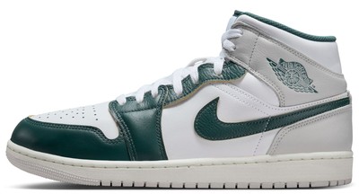 Мужские кроссовки Jordan 1 Mid SE Белый/Окисленный зеленый-Sail (FQ7720 103)