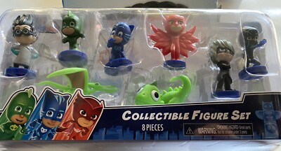 PJMASKS 8 PIECE COLLECTIBLE FIGURE SET - NEW Owlette, Catboy , Luna Girl Etc.