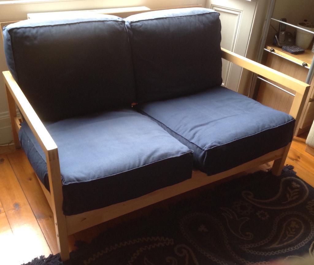 URGENT HOUSE CLEARANCE! Ikea navy blue 2 seater partially reclining