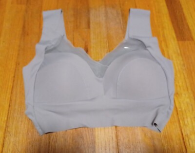 Push Up Hide Back Fat Women Deep Cup Bra in Gray with Full Back Coverage Medium