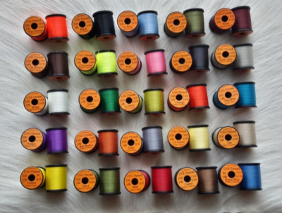 Fly Tying Thread. Uni-thread (25 Spool) Size 6/0 50 yd. , 136 Den. Free Shipping