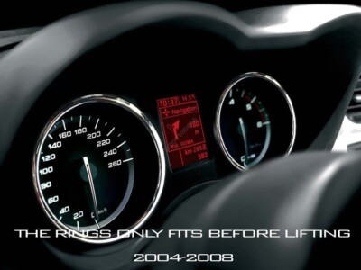 For Alfa Romeo 159 2004-2008 Polished Aluminum Trim Rings for Instrument Cluster