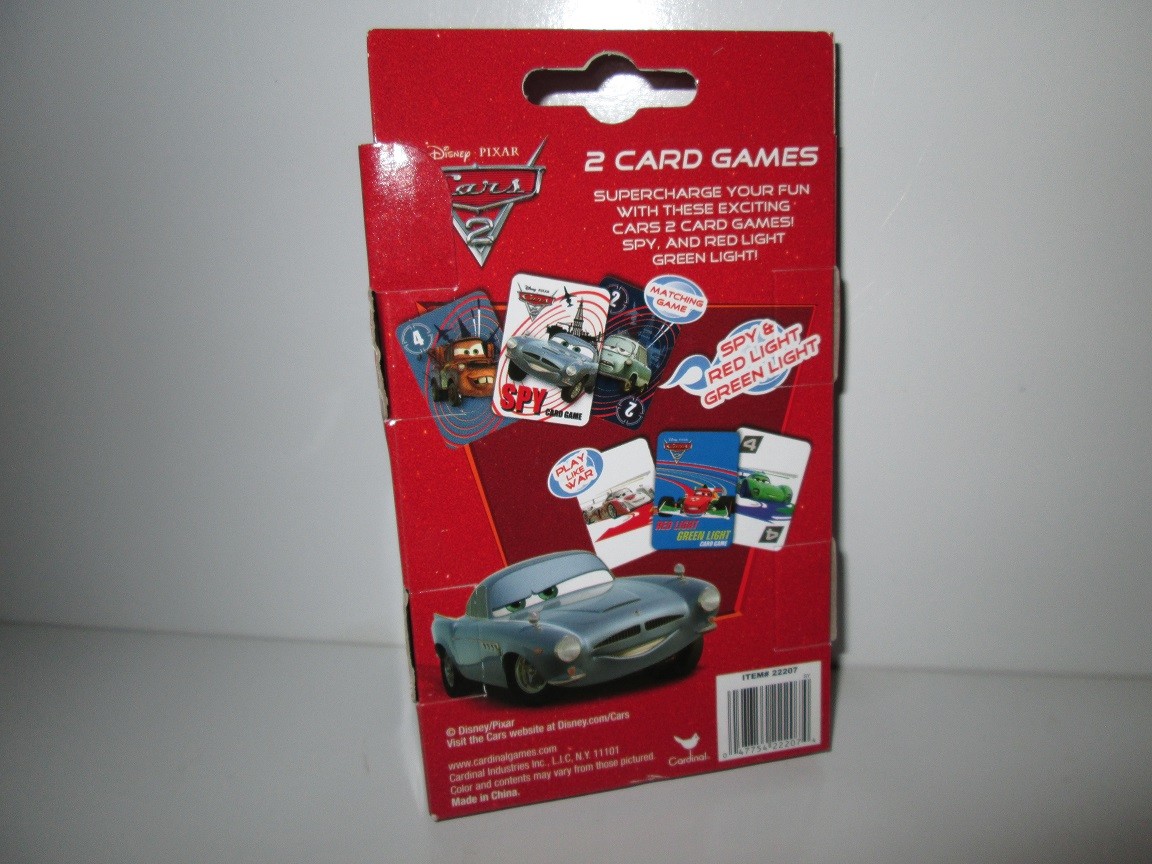 DISNEY/PIXAR CARS 2 SPY & RED LIGHT GREEN LIGHT CARD GAMES
