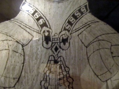 Framed Monumental Brass Rubbing Etching Lancastrian Dynasty Knight Armour Armor