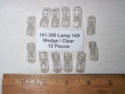 Lionel 161-300 Clear 14V Wedge Lamp Light Bulb for Diesel, Rolling Stock 12 PCS