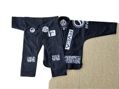 RVCA Black Batch 105 Absolute King Jiu Jitsu Uniform BJJ Gi Shoyoroll Cut 450GSM